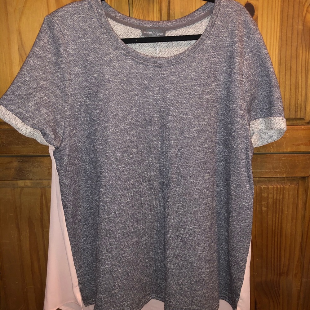 Market & Spruce shirt sweatshirt material on front